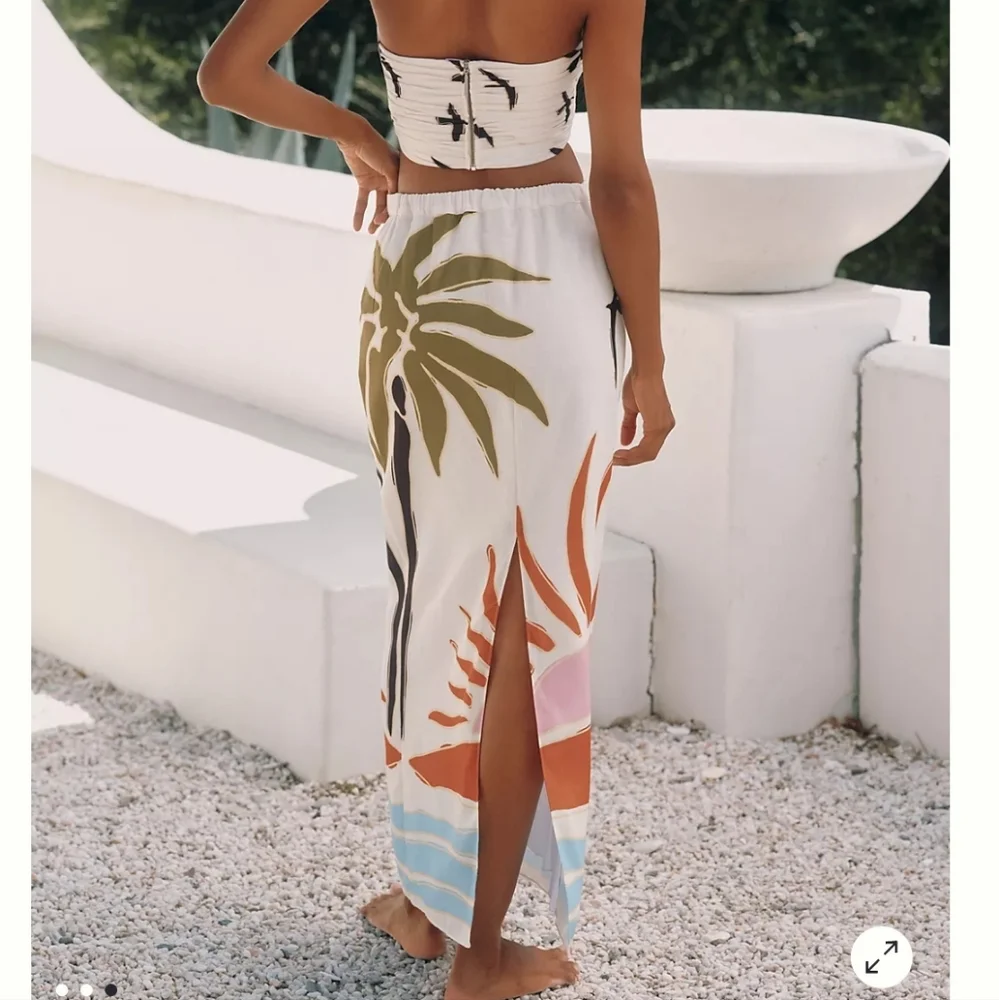 NEW Cala de la Cruz x Anthropologie Magda Midi Skirt - Picture 3 of 6